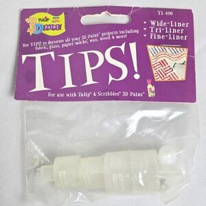 Tulip Scribbles 3D Paint Tips TI 490 6 Pack Various Sizes‎ Vintage 1998 New